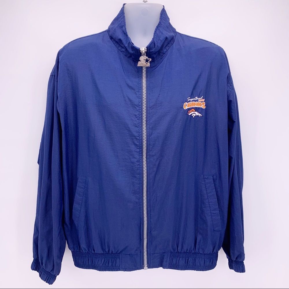 VINTAGE Starter 1999 Broncos Super Bowl 33 Windbreaker Jacket Size M/L